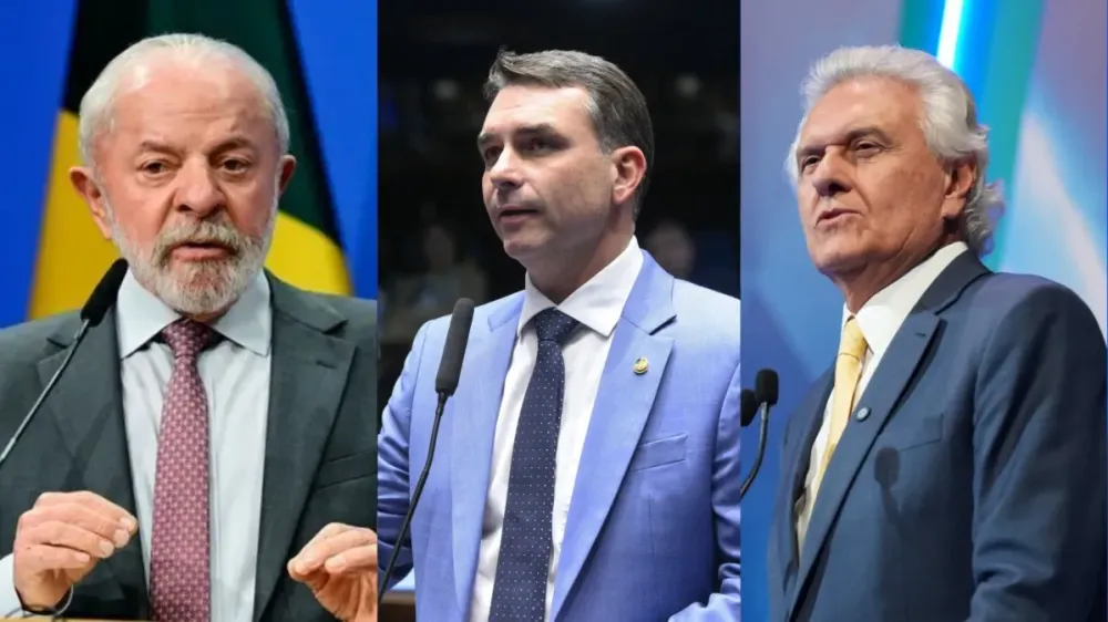 Lula empata com Flávio Bolsonaro e Caiado em cenários de segundo turno, aponta pesquisa