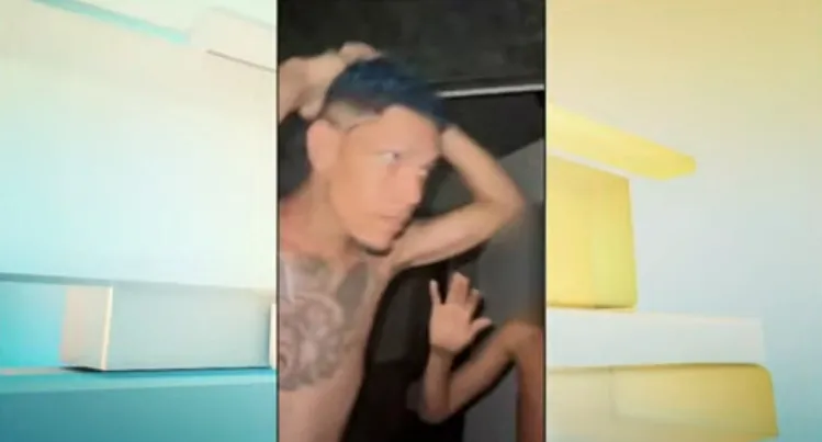 Pitota, em imagens registradas pelas autoridades durante a ação (Foto: Reprodução / TV Correio)